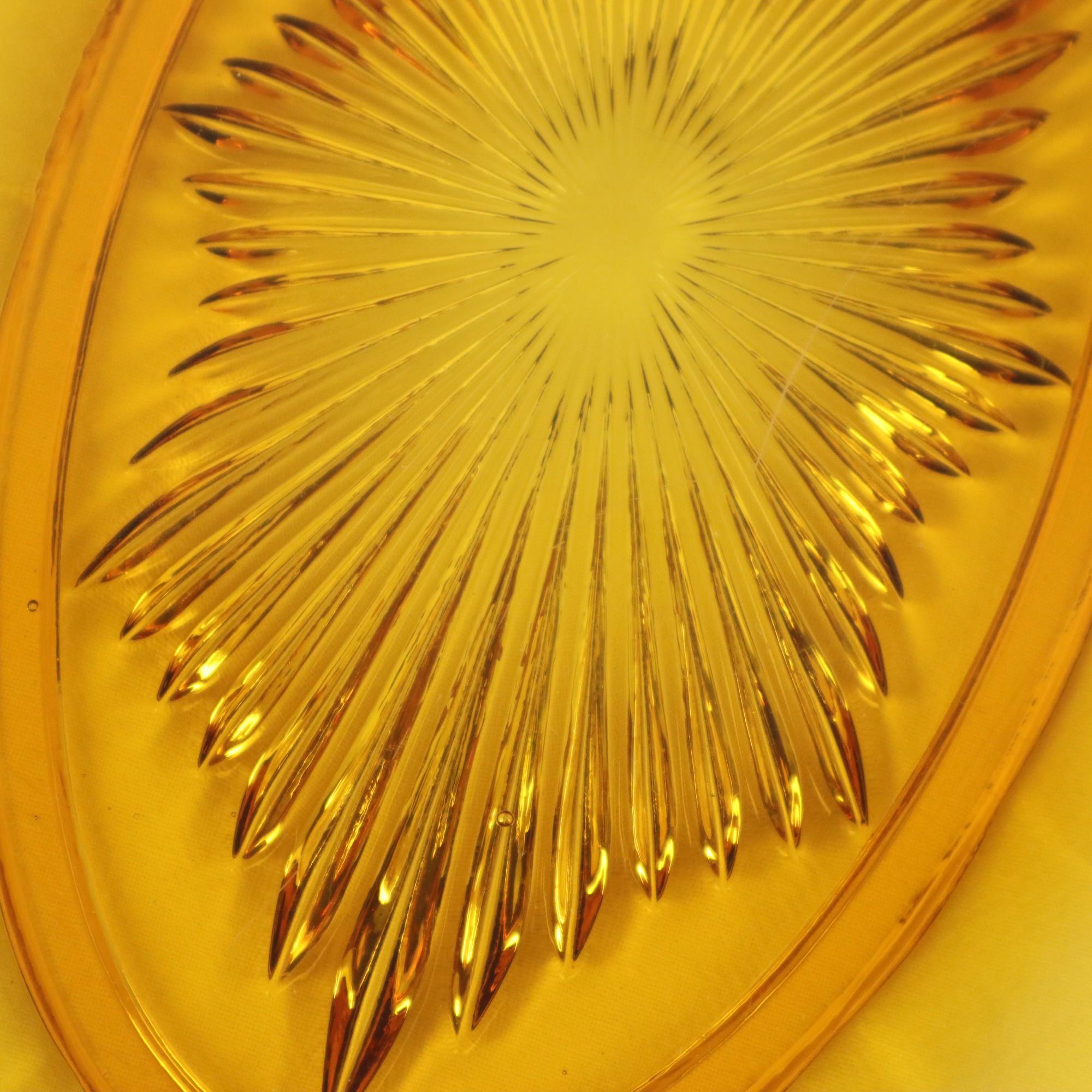 Val Saint Lambert Fruttiera Ambra Luxval Art Deco 1935 in vendita 12
