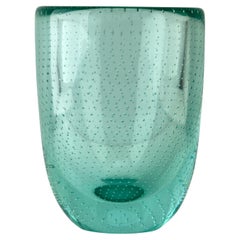 Val Saint Lambert Heavy Crystal Bowl with Controlled Spikes  1960s