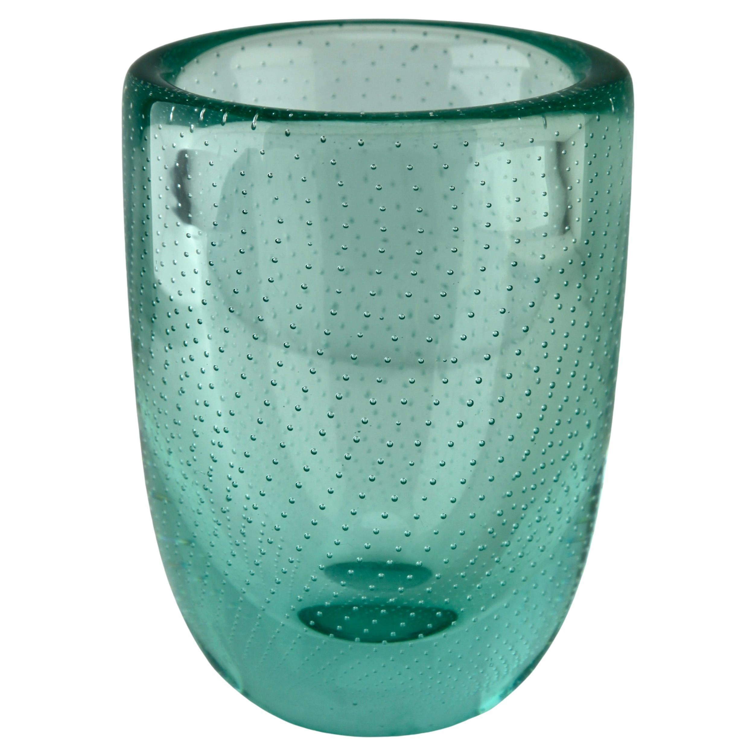 Val Saint Lambert Heavy Crystal Bowl with Controlled Spikes  1960s