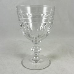 Val Saint Lambert Kent York Pattern Mid-Century Belgian Crystal Goblets, Set / 8