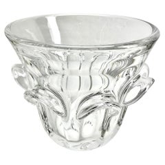 Val Saint Lambert Large Clear Crystal Champagne Wine Bucket Cooler or Vase