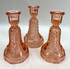 Val Saint Lambert Luxval 3 candelabros Edward de Graffart & Delvenne con etiqueta