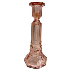 Val Saint Lambert Luxval Set of 3 Art Deco Candlesticks by Charles Graffart