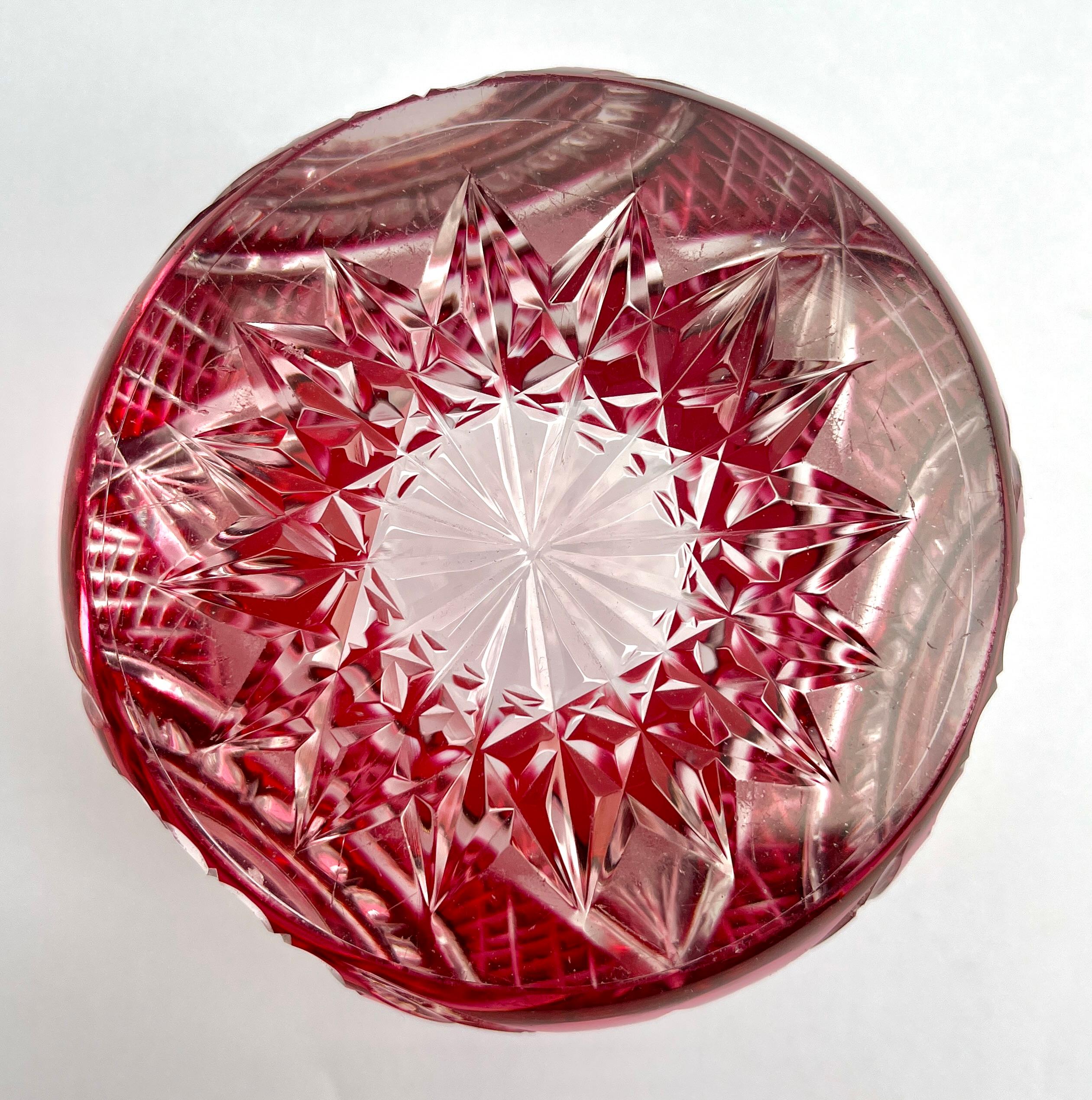 Art déco Presse-papier Val Saint Lambert Cristal taillé transparent en vente
