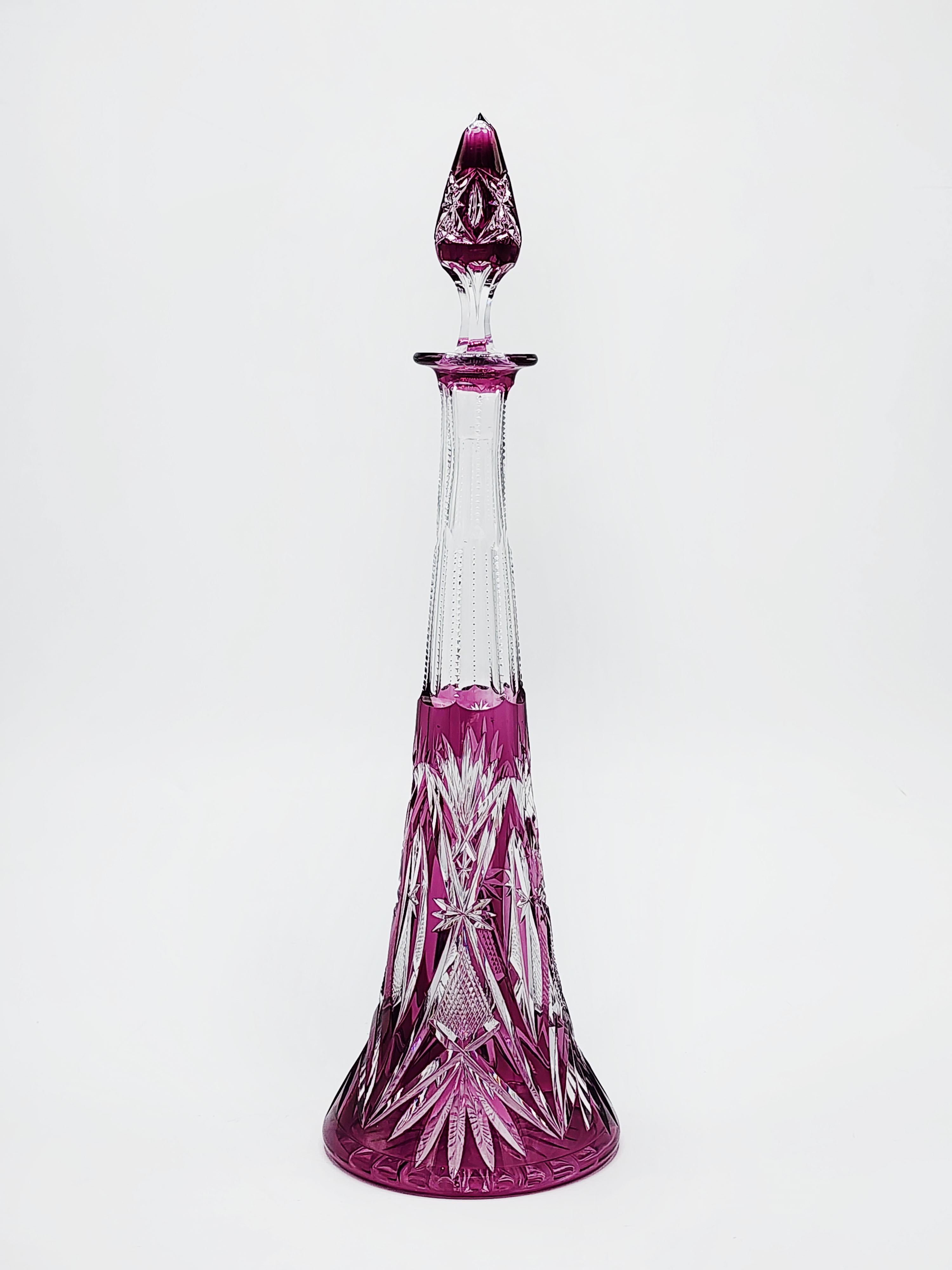 Val Saint Lambert pink cut crystal decanter
Beautiful Val Saint Lambert decanter, model 