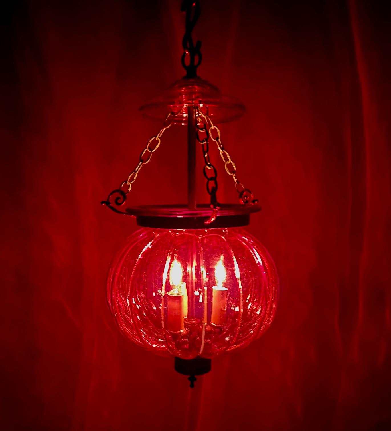 Linterna de calabaza roja Val Saint Lambert, Bélgica, Circa:1900 en venta 2