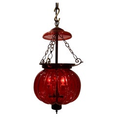 Linterna de calabaza roja Val Saint Lambert, Bélgica, Circa:1900