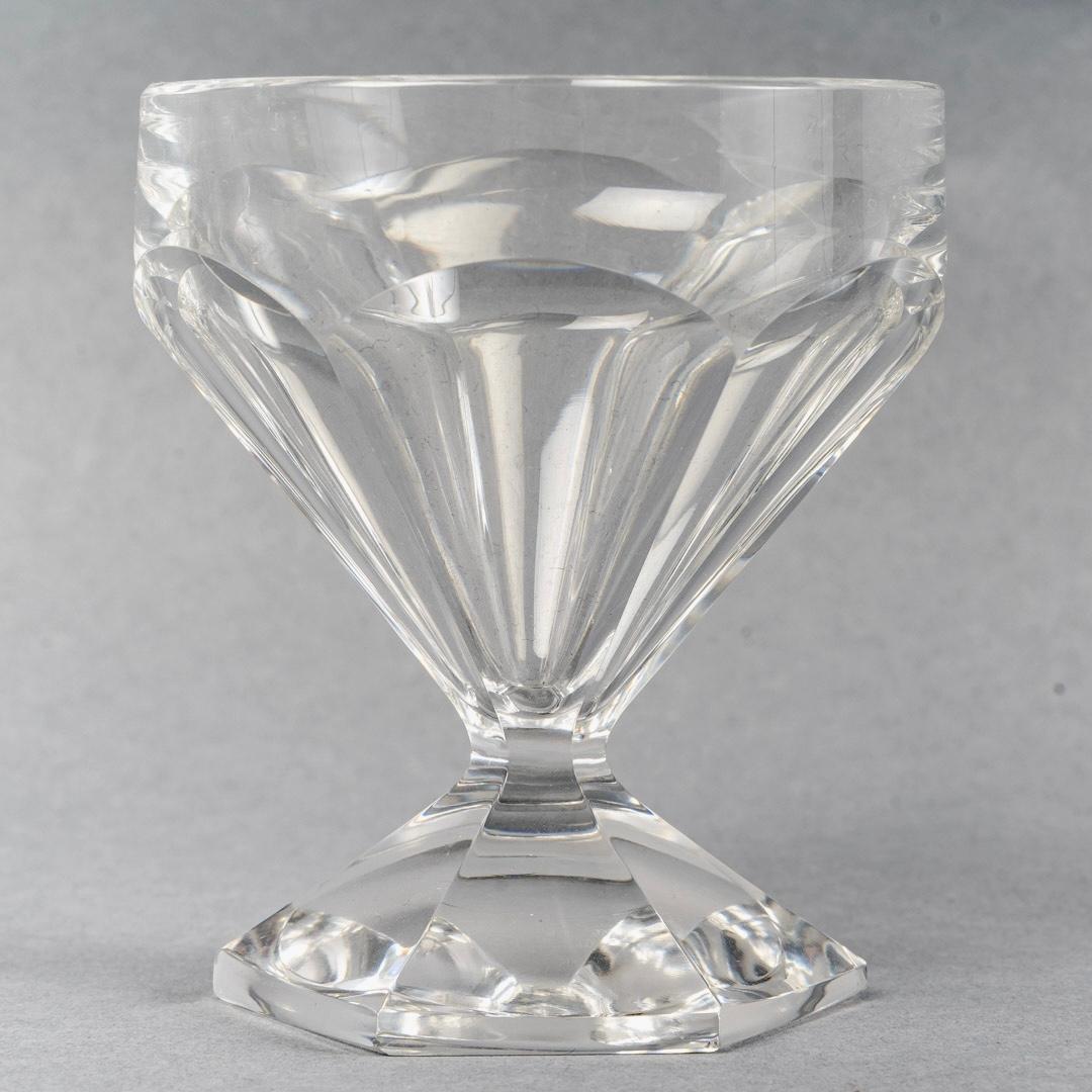 Molded Val Saint Lambert - Set Of Art Deco Nungesser Crystal - 41 Pieces
