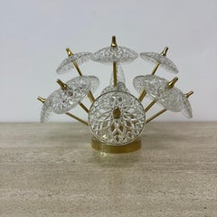 Val Saint lambert sputniks wall lamp sconce , 1960s