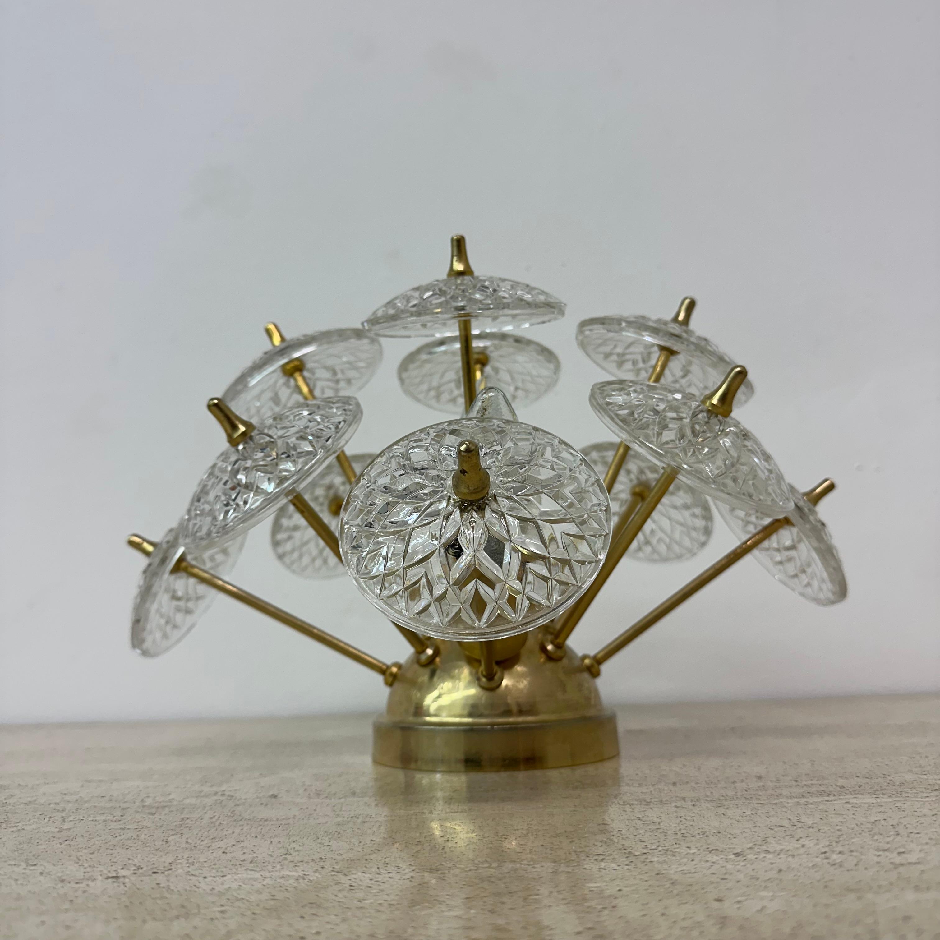 French Val Saint lambert sputniks wall lamp sconce , 1960s For Sale