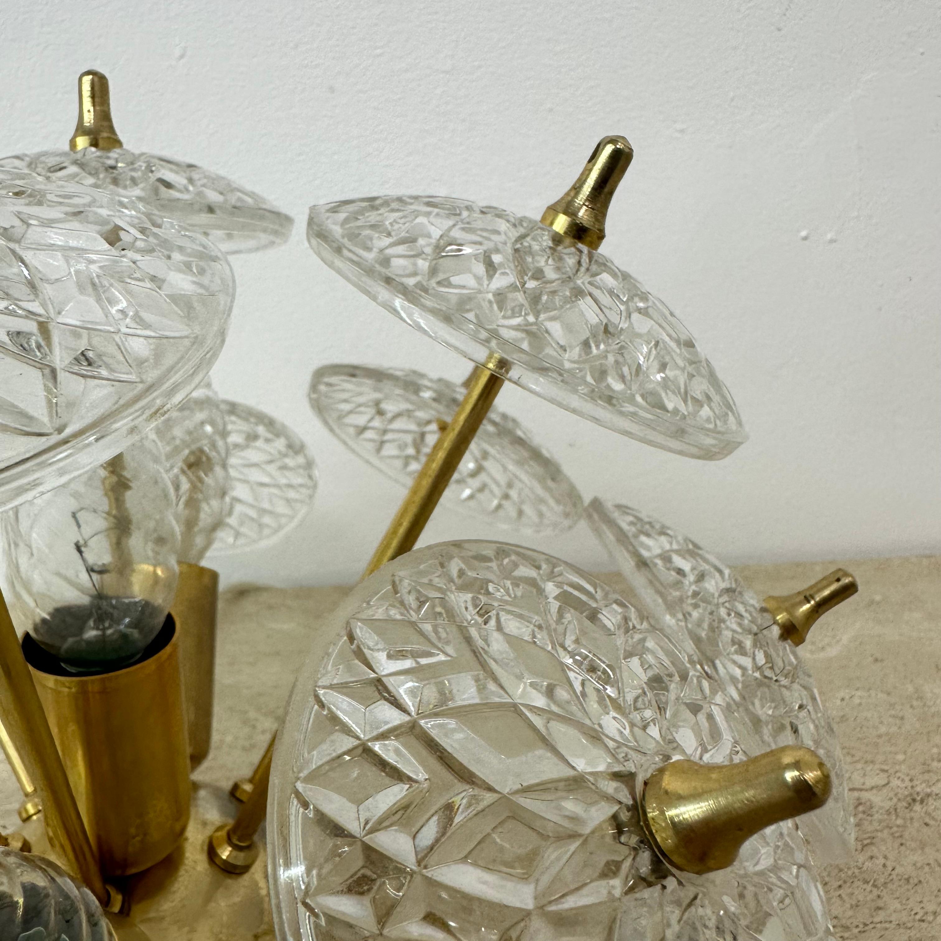 Metal Val Saint lambert sputniks wall lamp sconce , 1960s For Sale