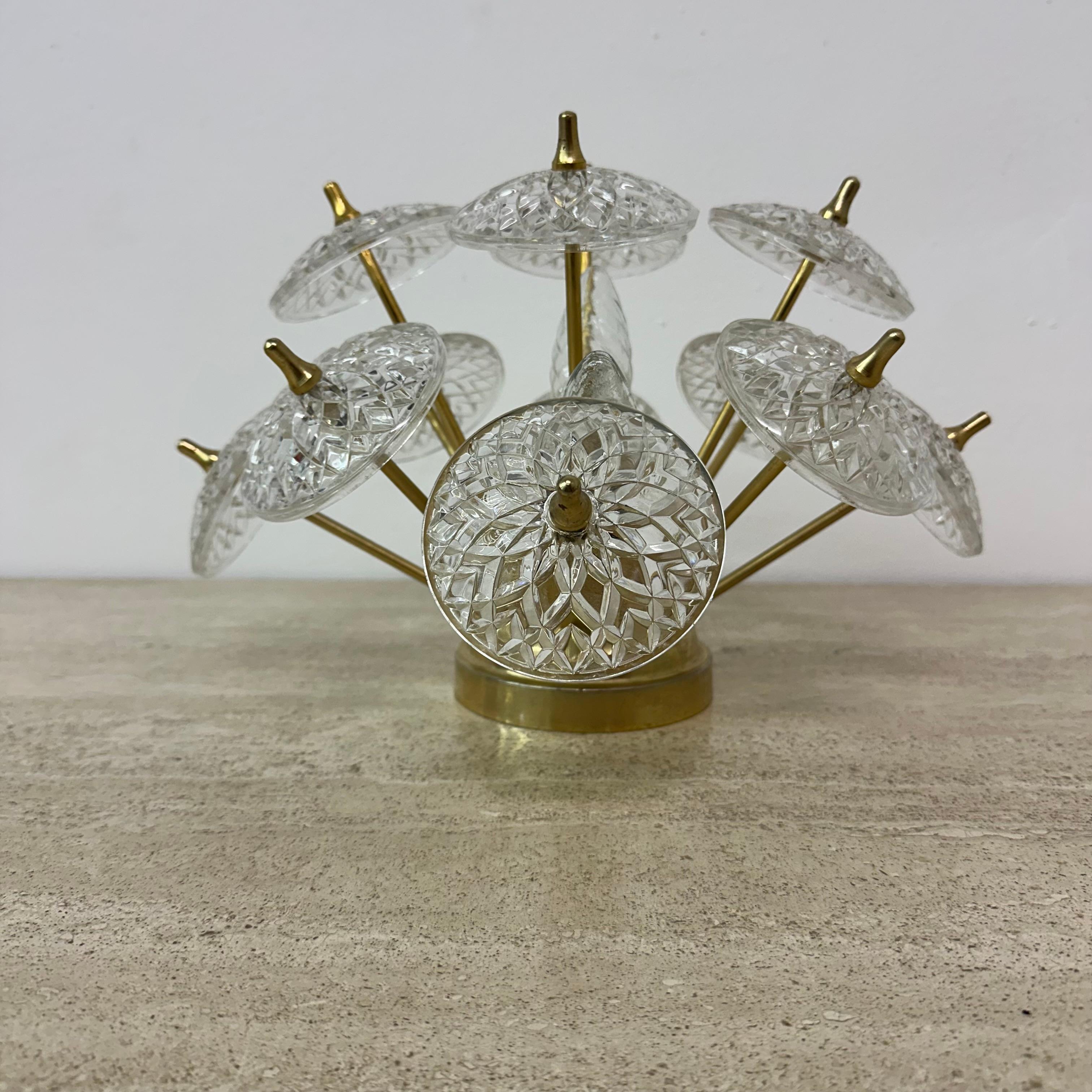 Val Saint lambert sputniks wall lamp sconce , 1960s For Sale 1