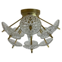 Val Saint lambert sputniks Wandleuchte, 1960er-Jahre
