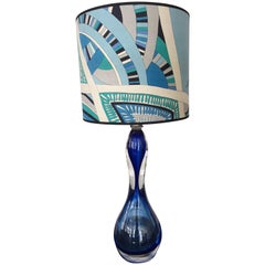 Val Saint-Lambert Table Lamp with Pucci Lamp Shade