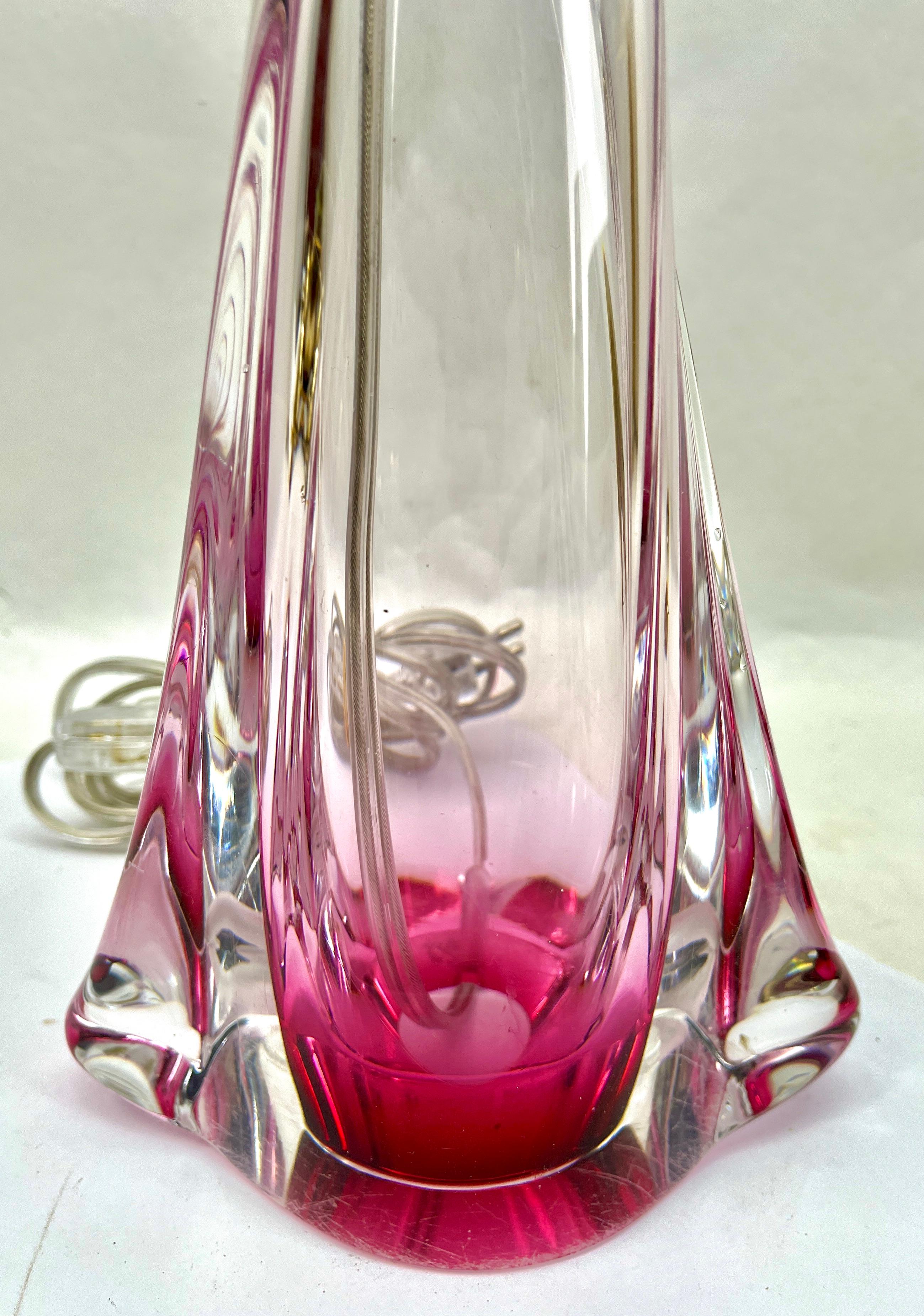 Cristal Val Saint Lambert  Lampe de table en cristal 