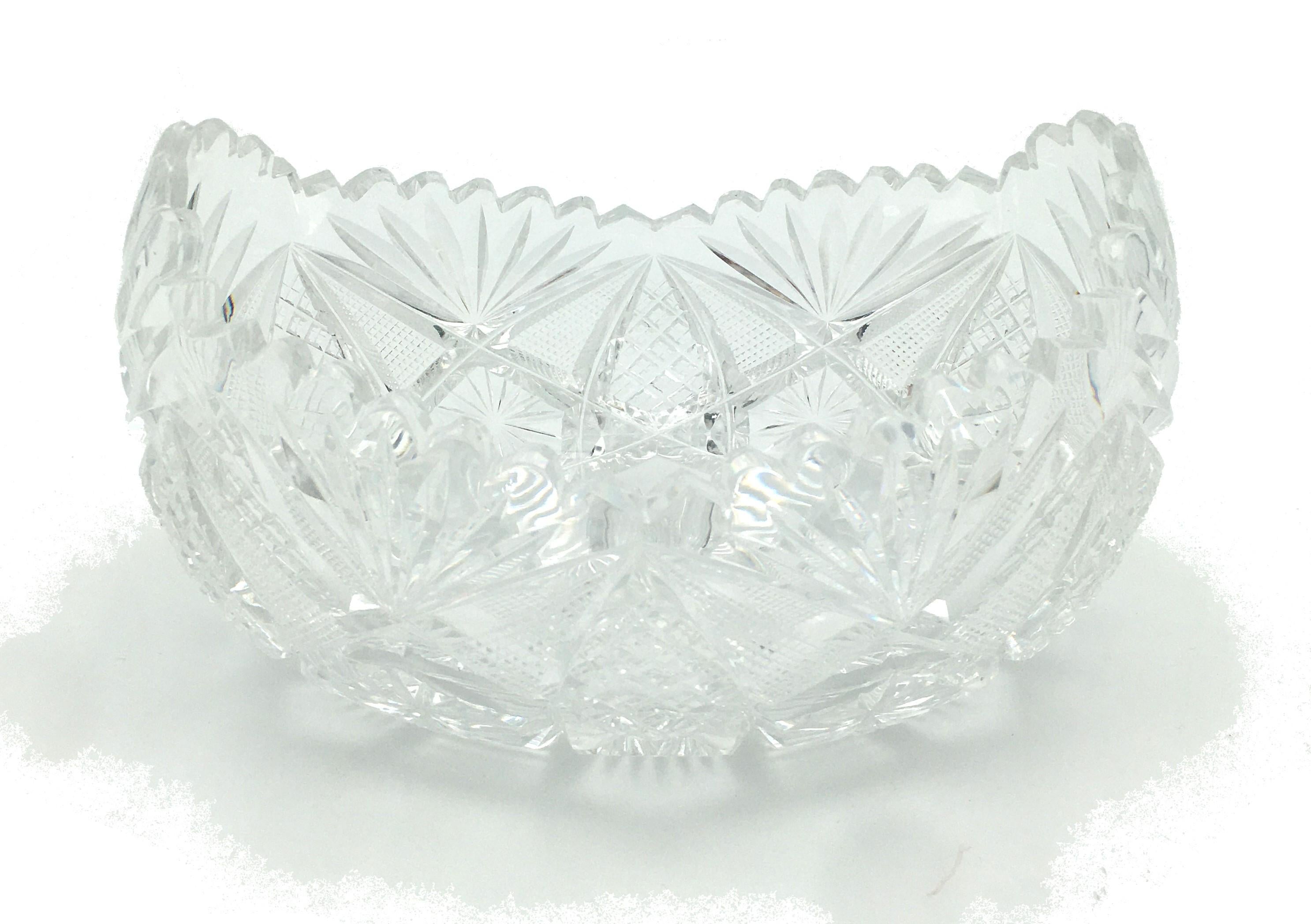 Val St. Lambert Art Deco Crystal Cut Bowl, circa 1910 1