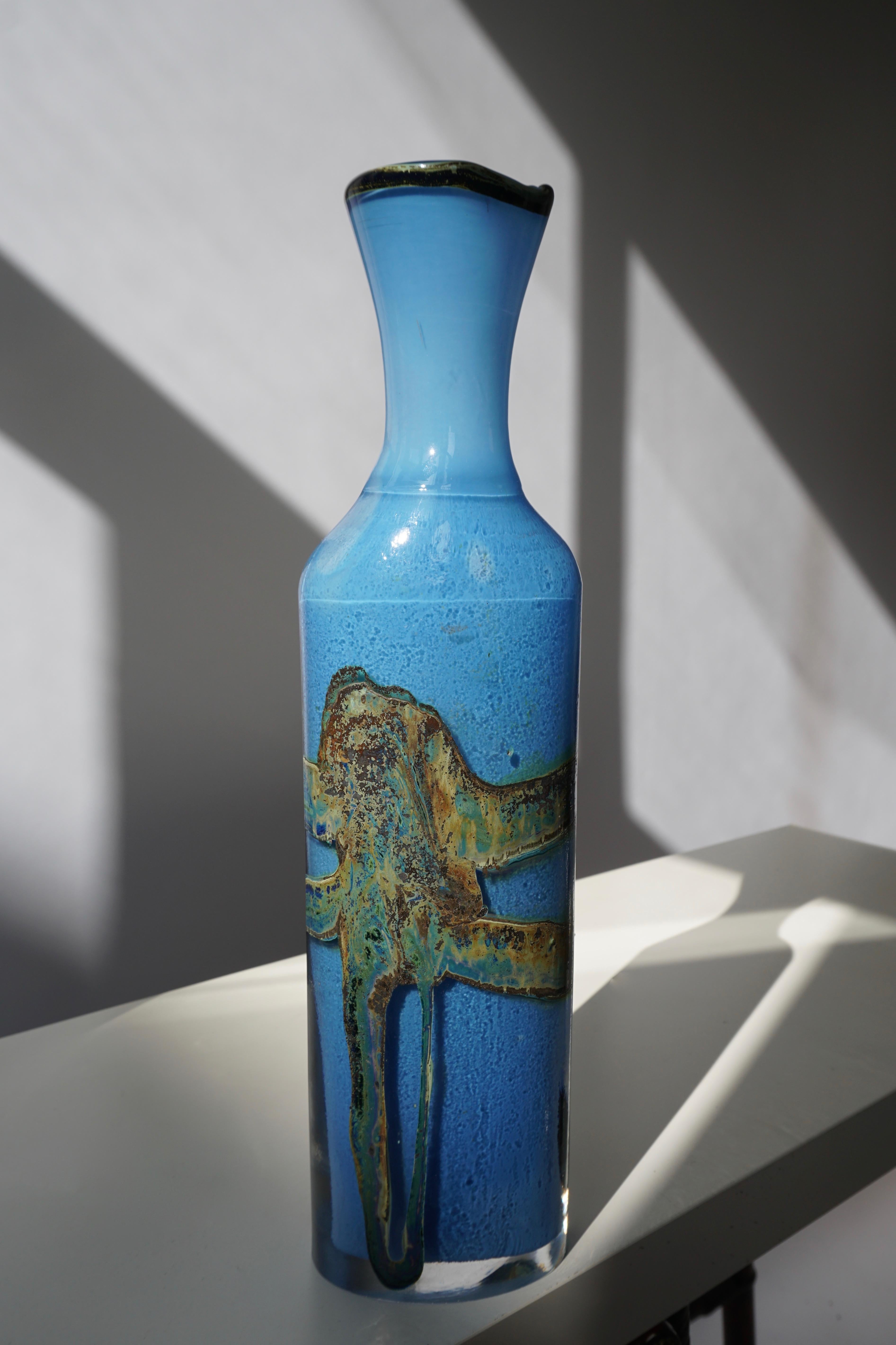 Belgian Val St. Lambert Art Glass Vase For Sale