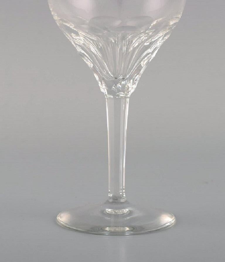 Val St. Lambert, Belgium, 15 White Wine Glasses in Clear Crystal Glass In Excellent Condition In Copenhagen, DK