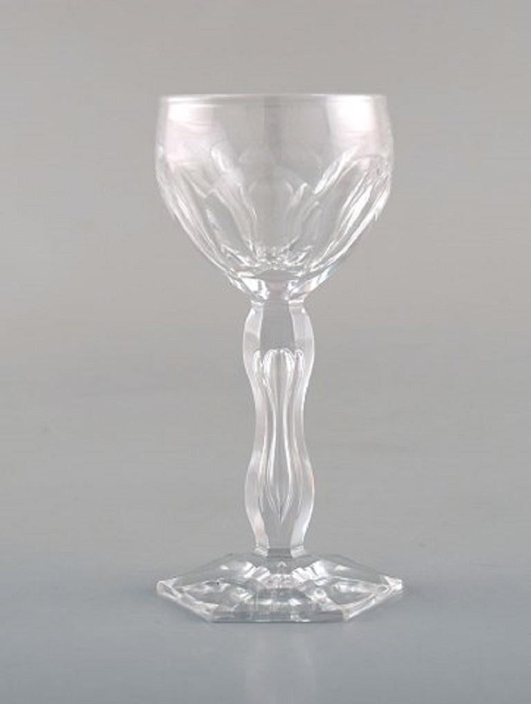 Belge Huit verres Lalaing en cristal soufflé à la bouche, Val St. Lambert, Belgique en vente