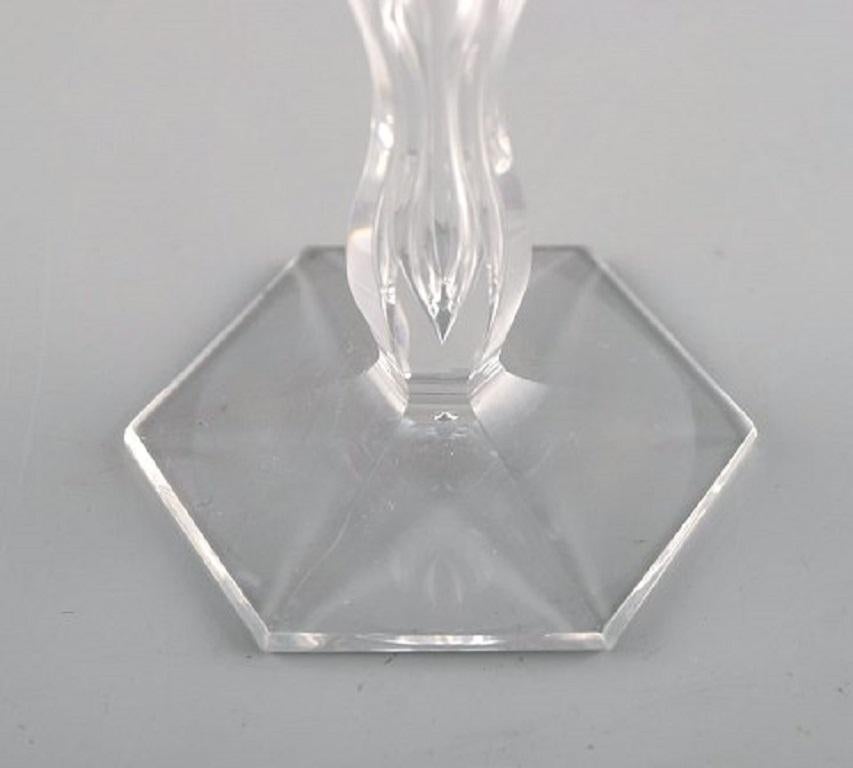 Cristal Huit verres Lalaing en cristal soufflé à la bouche, Val St. Lambert, Belgique en vente