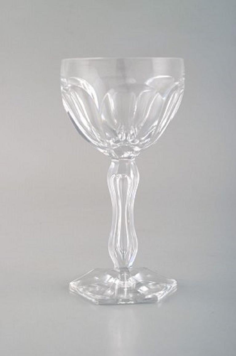 Val St. Lambert, Belgique. Cinq verres Lalaing en cristal soufflé à la bouche, années 1950-1960.
Mesures : 13,5 x 7 cm.
En très bon état.