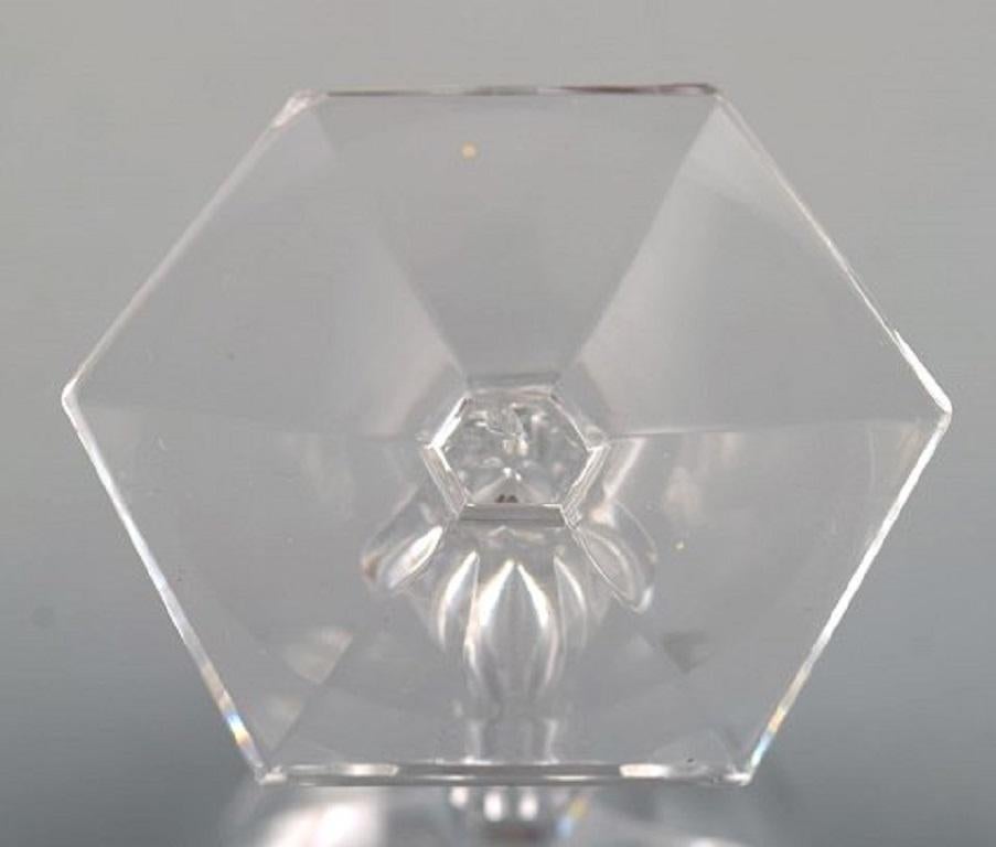 Milieu du XXe siècle Cinq verres Lalaing en cristal soufflé à la bouche, Val St. Lambert, Belgique en vente