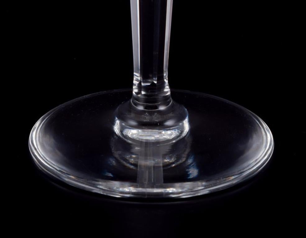 Val St. Lambert, Bélgica. Cuatro grandes copas de vino tinto Art Decó de cristal. mediados del siglo XX en venta