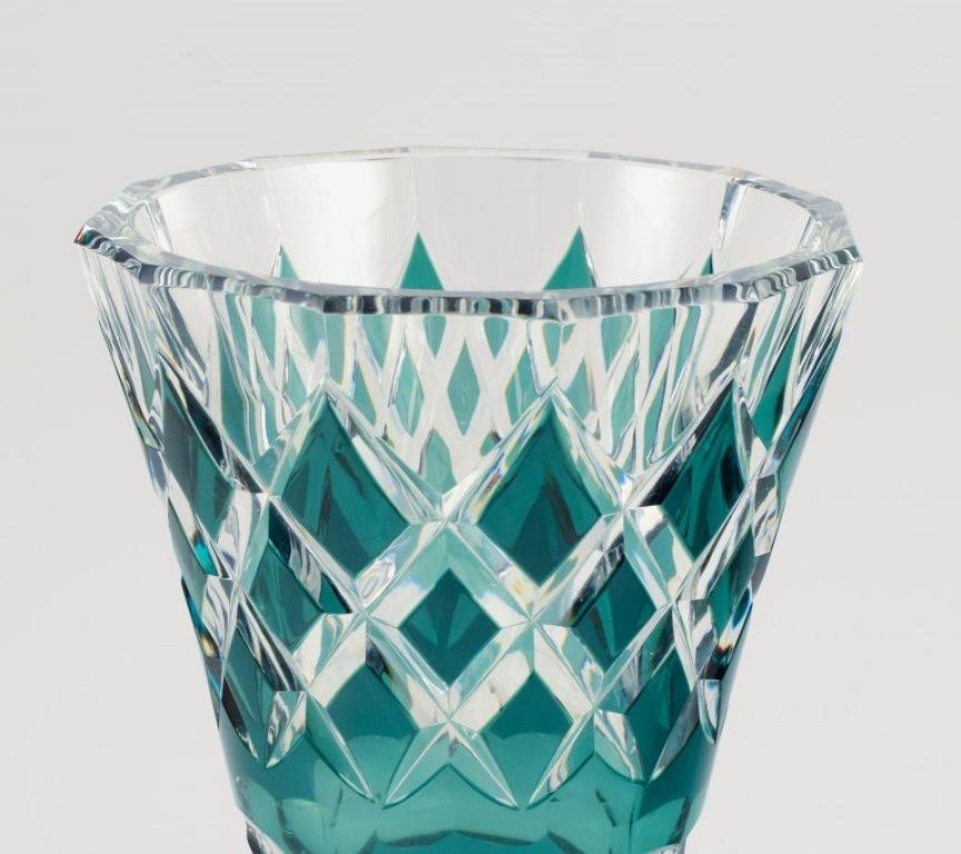 Art déco Grand vase en cristal Art Déco de Val St. Lambert, Belgique en vente