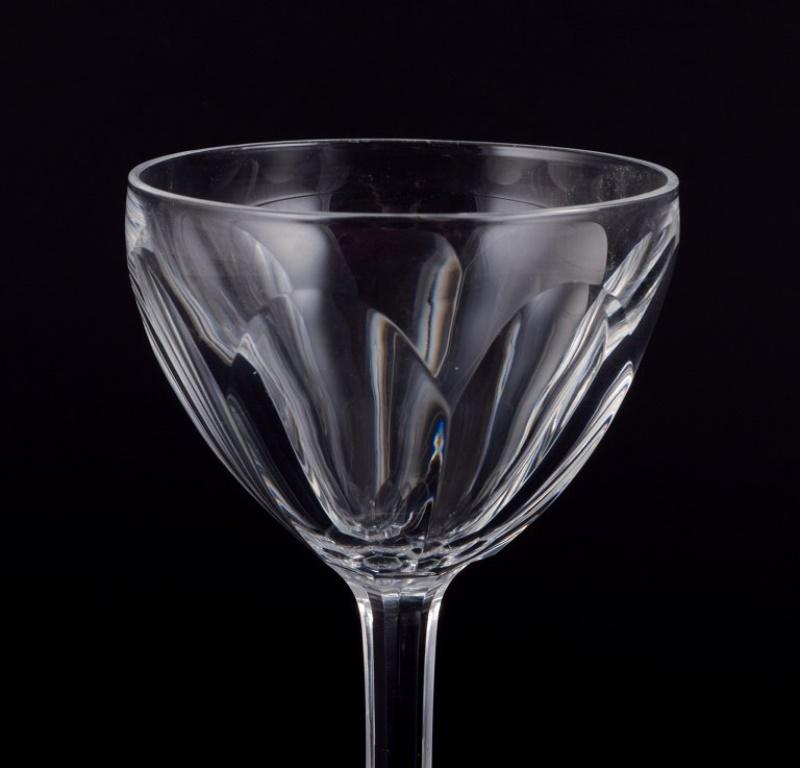 Belge Val St. Lambert, Belgique. Ensemble de six verres à liqueur Art Déco en cristal en vente