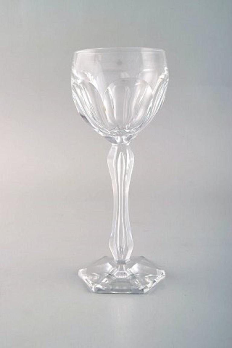 Val St. Lambert, Belgium. Six Lalaing glasses in mouth-blown crystal glass, 1950s-1960s.
Measures: 18.7 x 8 cm.
In good condition.