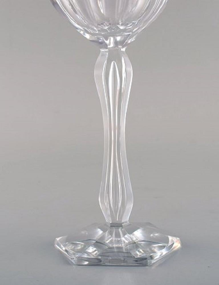 Val St. Lambert, Belgium, Six Lalaing Glasses in Mouth-Blown Crystal Glass In Good Condition In Copenhagen, DK