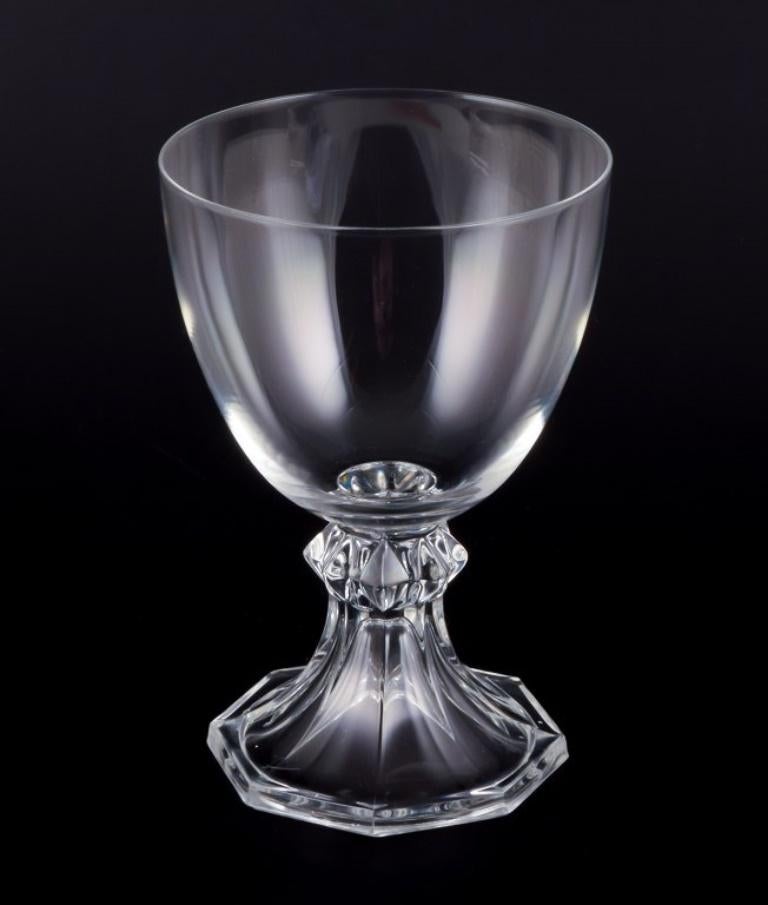 Val St. Lambert, Bélgica. Seis copas de vino tinto en cristal transparente. Belga en venta