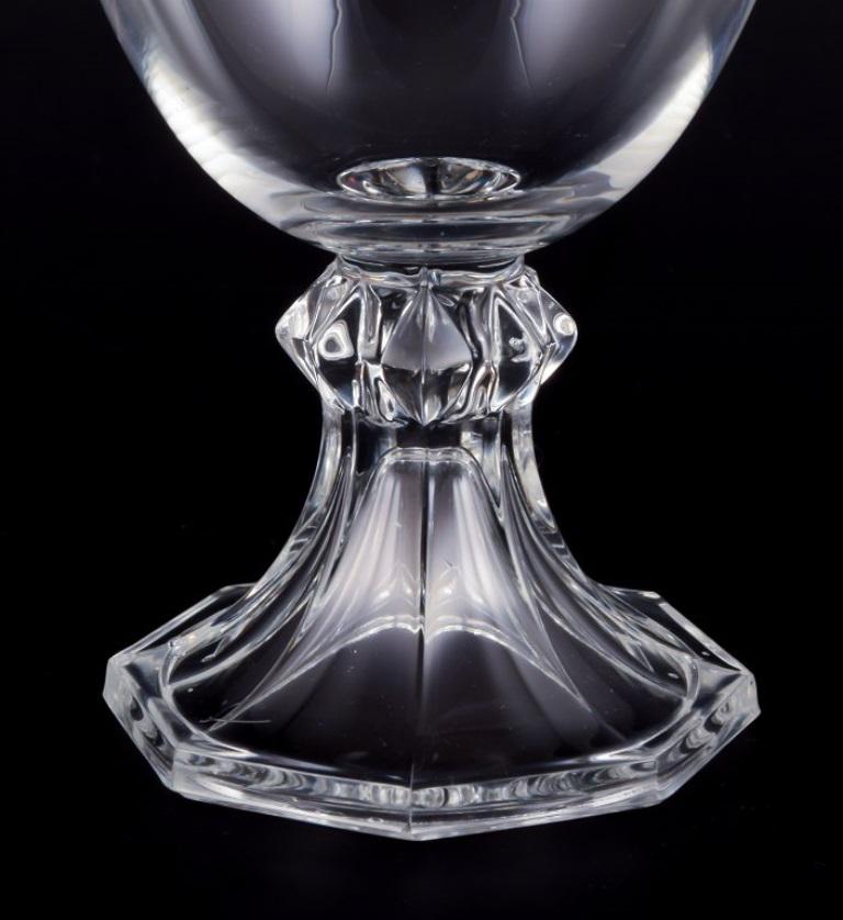 Val St. Lambert, Bélgica. Seis copas de vino tinto en cristal transparente. siglo XX en venta