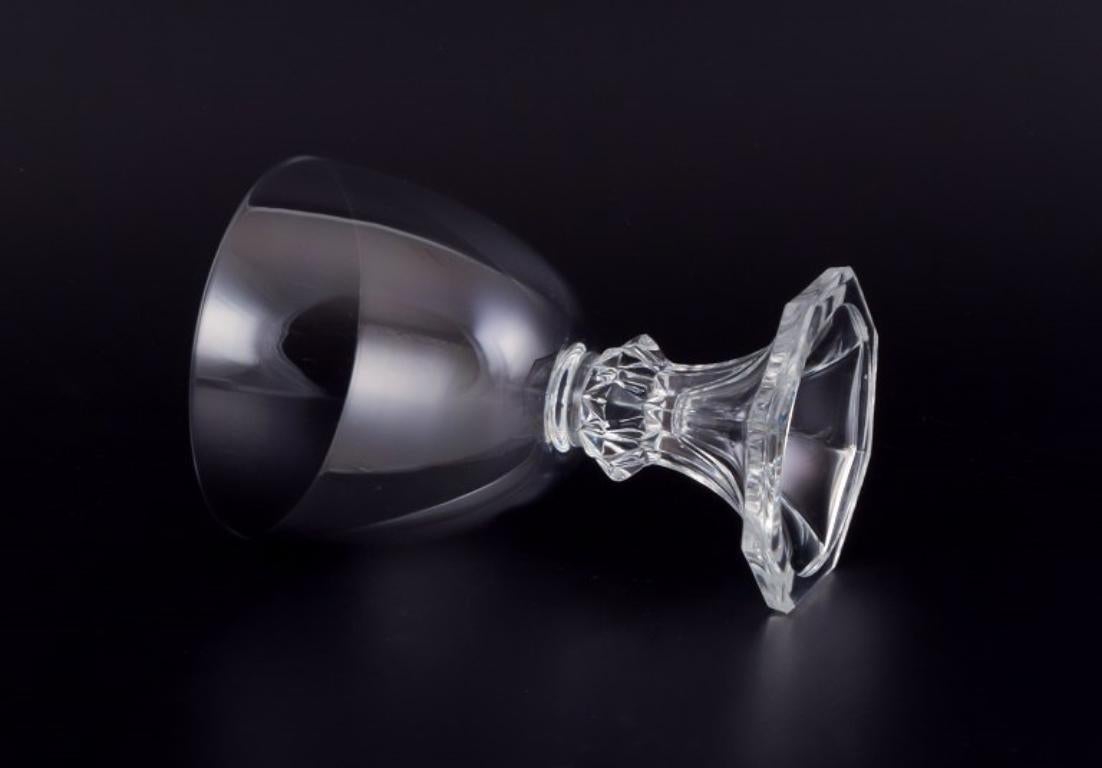 Val St. Lambert, Bélgica. Seis copas de vino tinto en cristal transparente. Cristal en venta