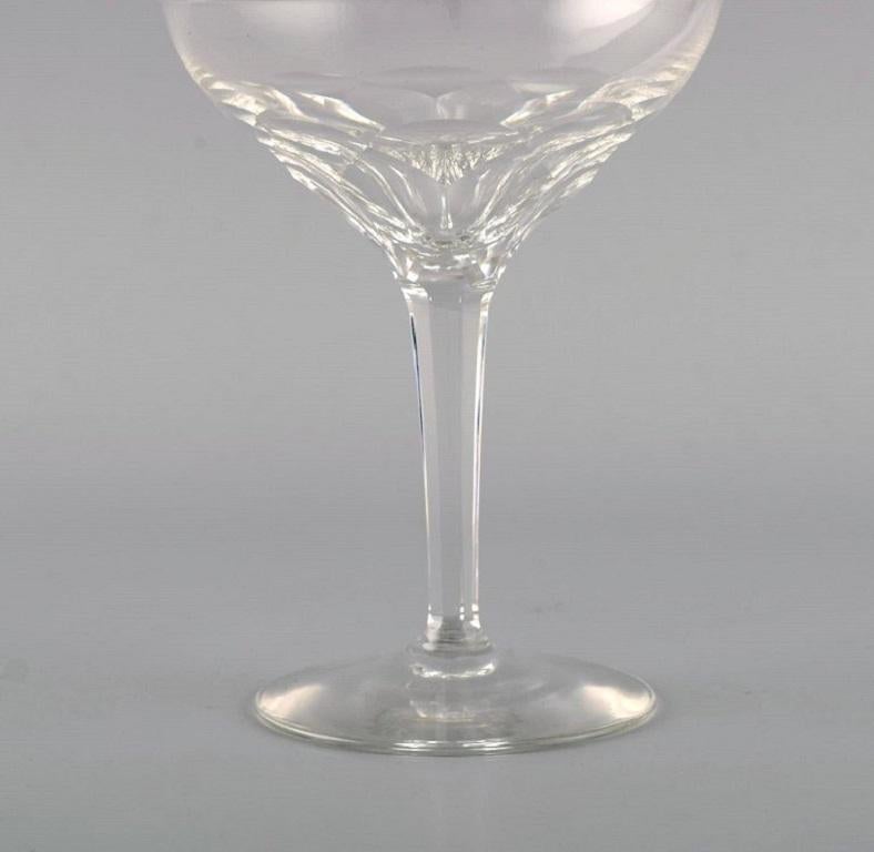 Mid-20th Century Val St. Lambert, Belgium, Twelve Champagne Bowls in Clear Crystal Glass