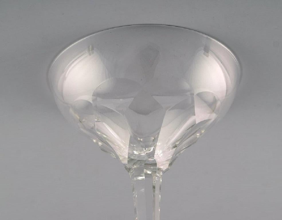 Val St. Lambert, Belgium, Twelve Champagne Bowls in Clear Crystal Glass 1