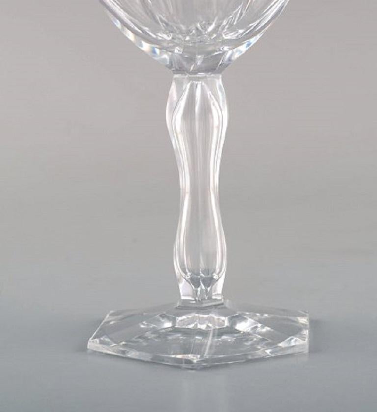 Val St. Lambert, Belgium, Two Lalaing Glasses in Mouth Blown Crystal Glass In Good Condition For Sale In Copenhagen, DK