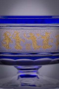 Val St. Lambert Cameo Glass Centerpiece, circa 1900
