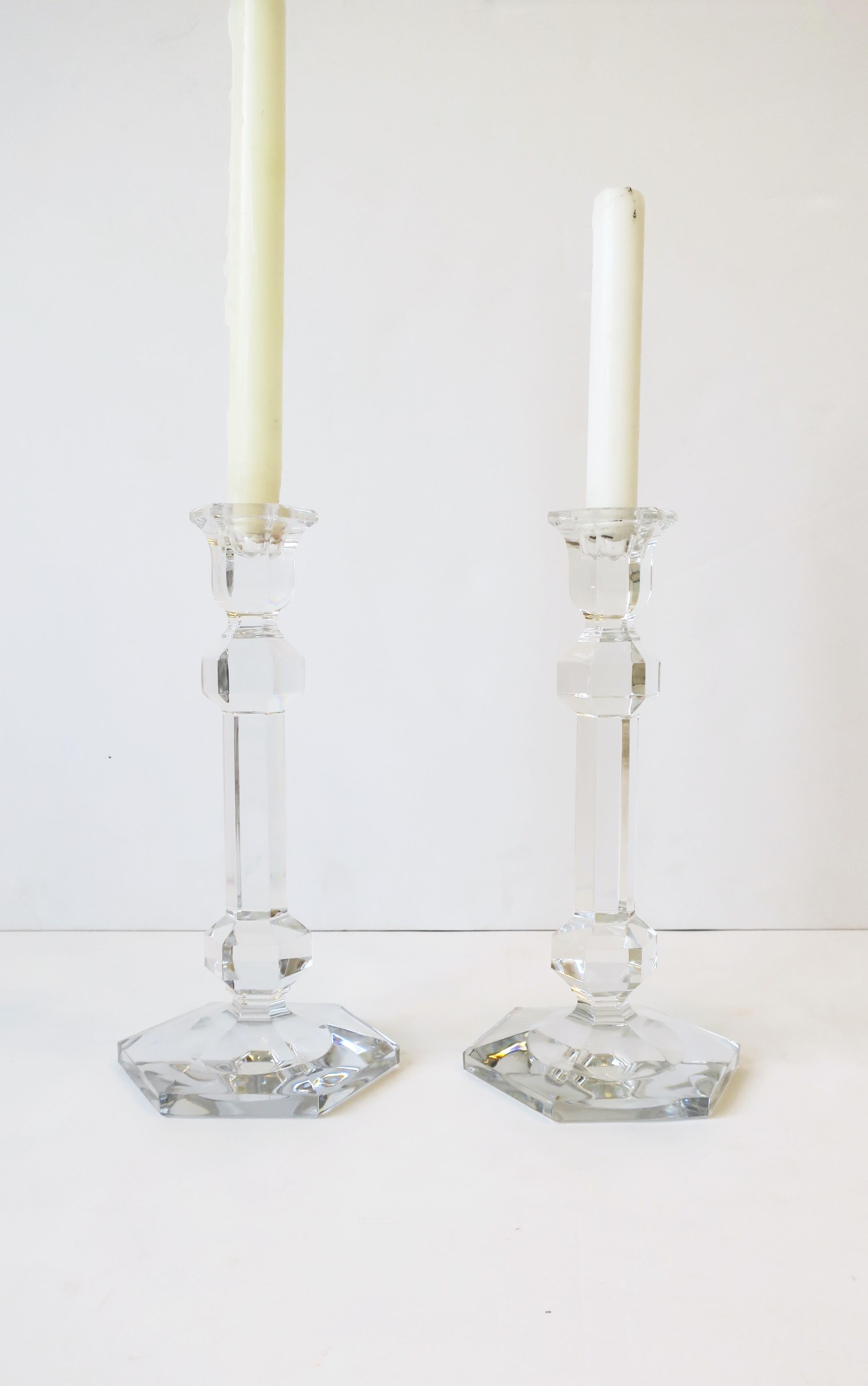 val st. lambert crystal candle holders