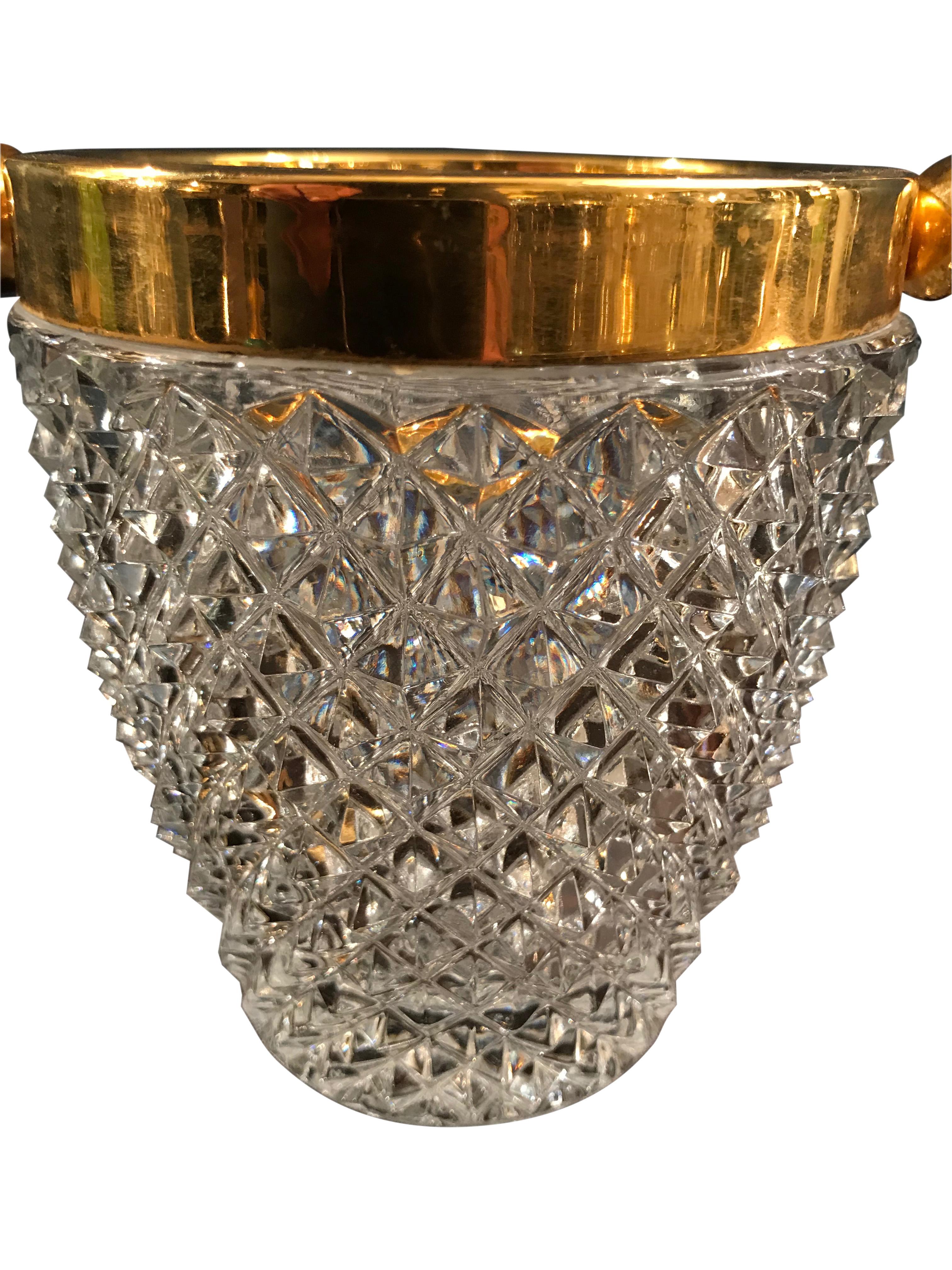 Val St Lambert Crystal Ice Bucket In Good Condition In London, GB