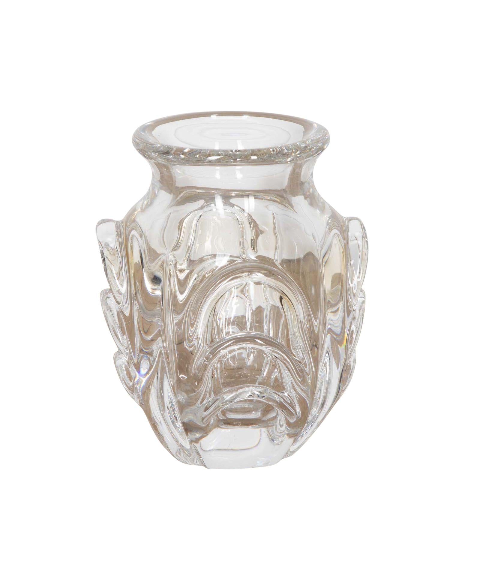 Jarrón de cristal Val St Lambert Belga