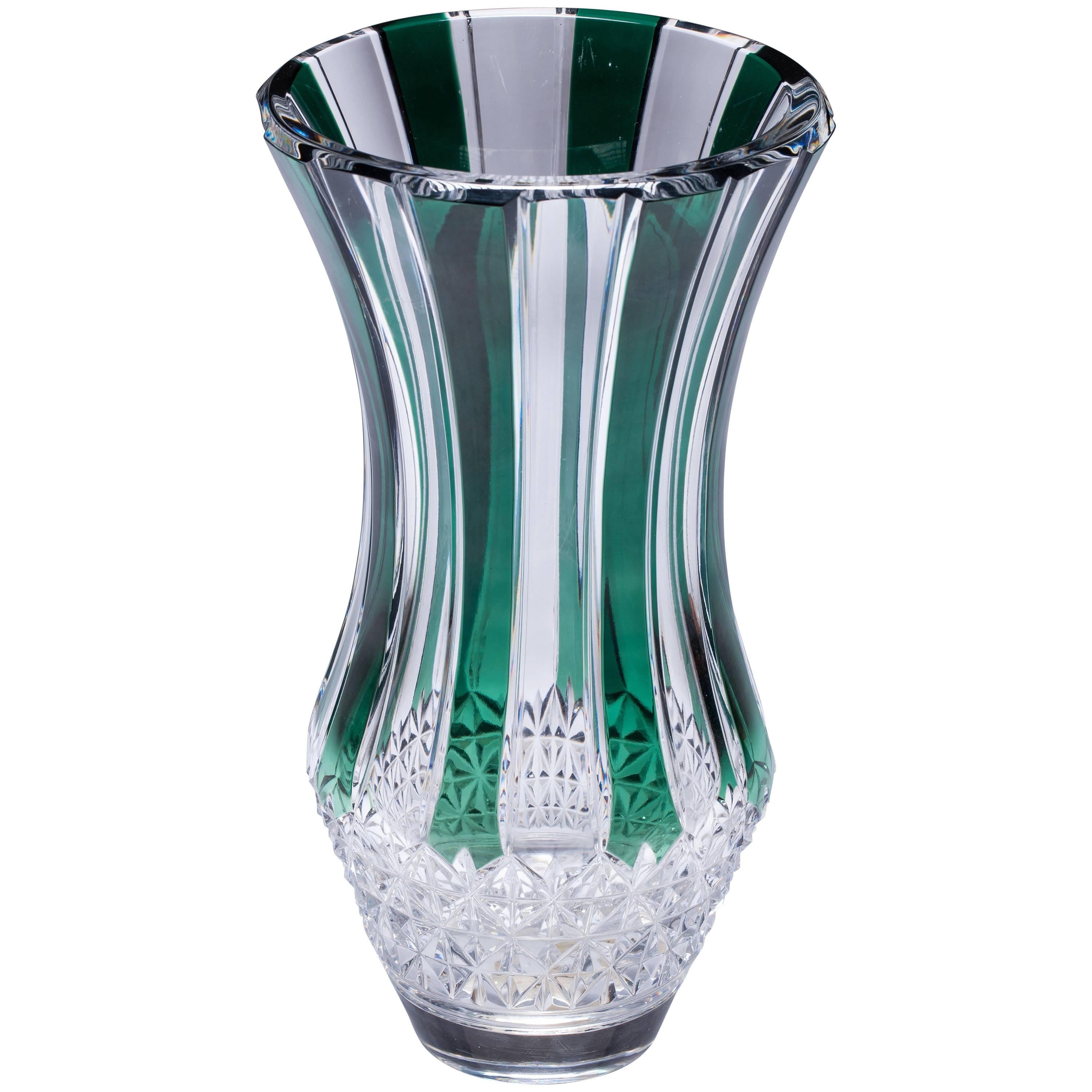Val St. Lambert crystal vase For Sale