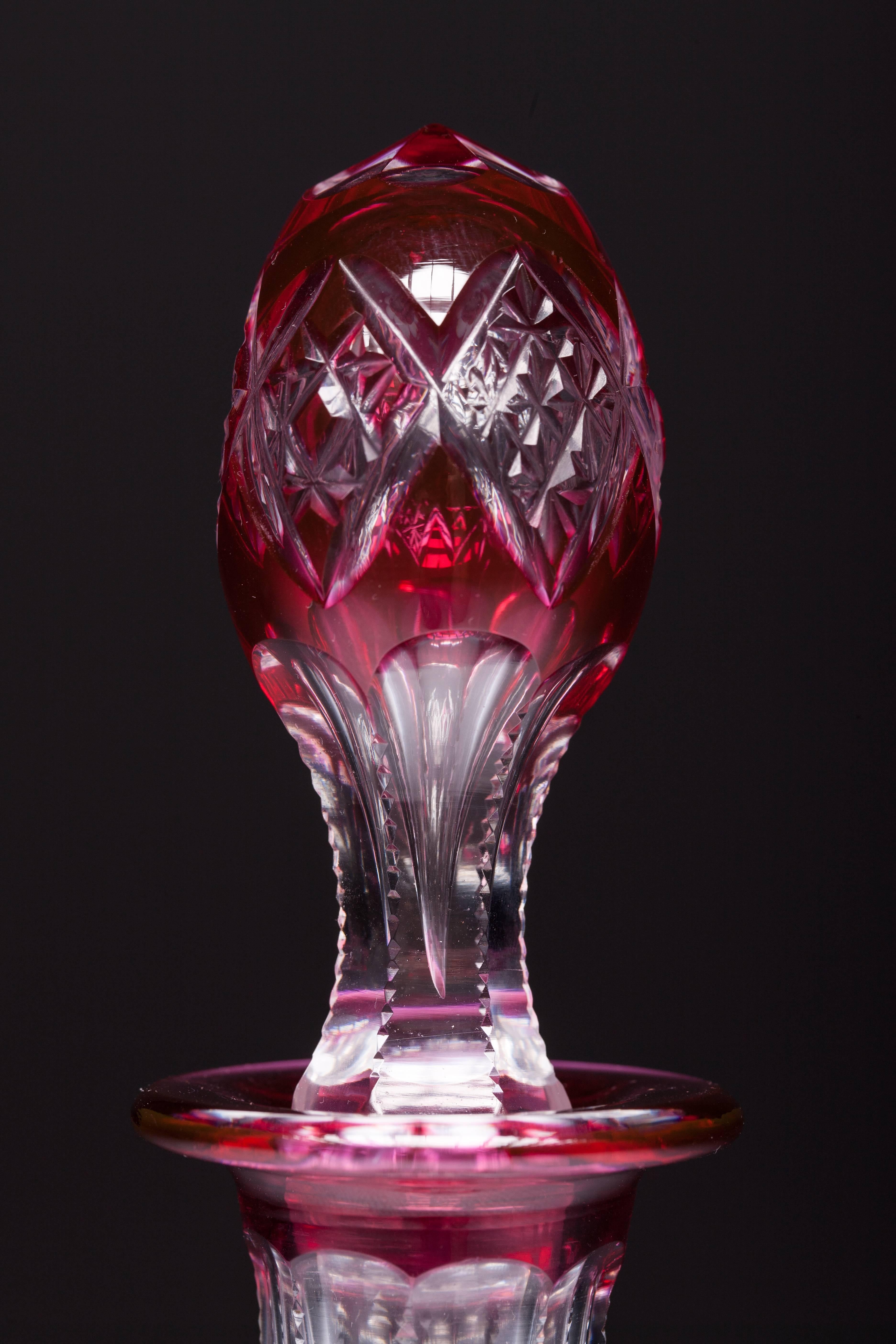 Art Deco Val St Lambert Cut-Crystal Decanter