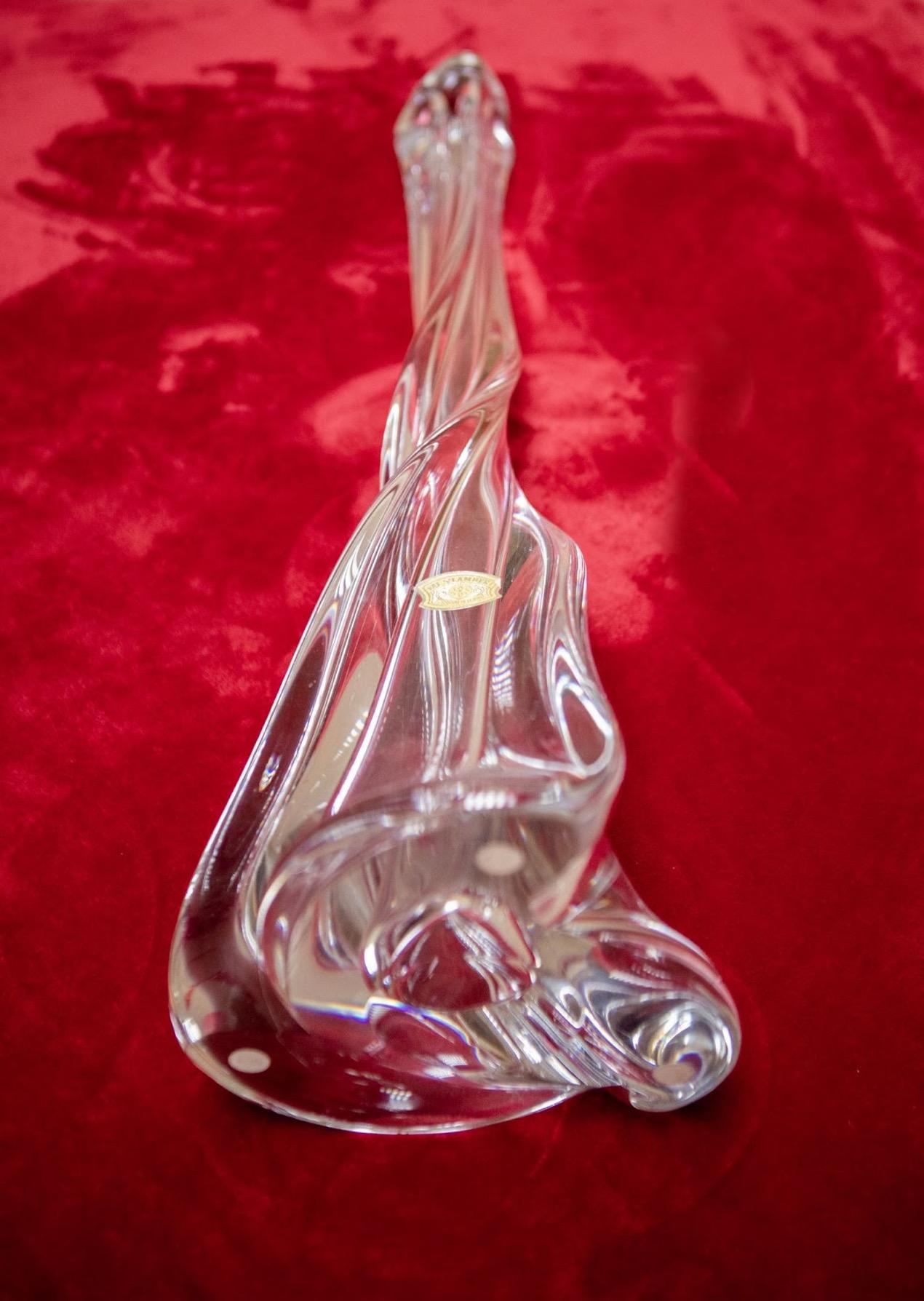 Blown Glass Val St Lambert Glass Lamp For Sale