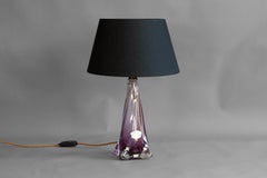 Val St Lambert Glas Tischlampe