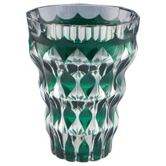 Vase Val St Lambert Jonquille, milieu du 20e siècle