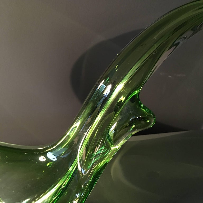 Val St. Lambert Midcentury Art Glass Splash Bowl at 1stDibs