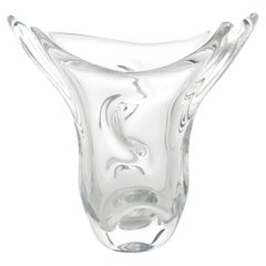 Val St Lambert Mid-Century Modernist Crystal Vase, circa 1950