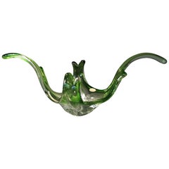 Val St. Lambert Midcentury Art Glass Splash Bowl