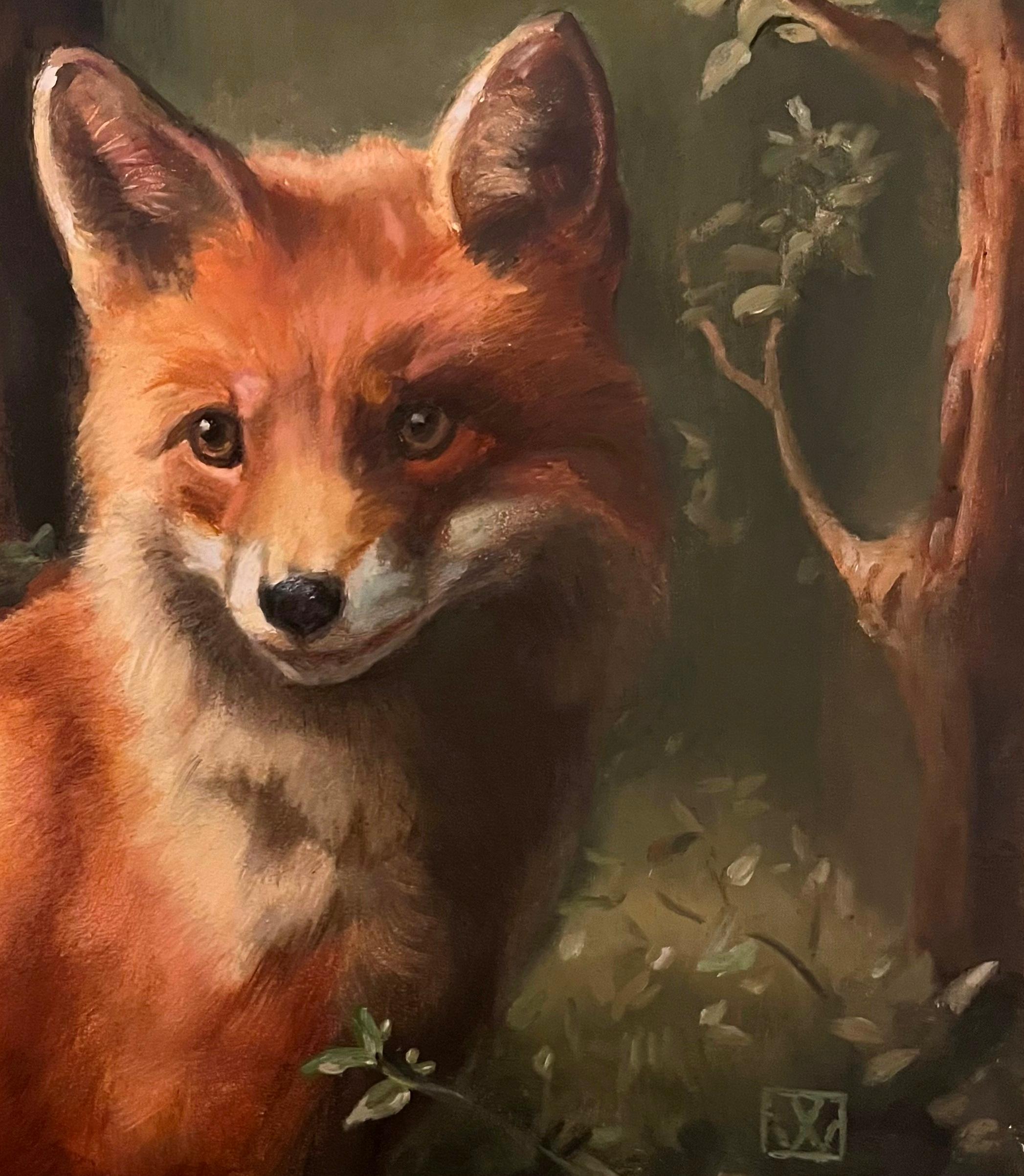 Valarie Wolf's animal painting of a fox on 